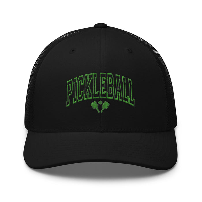 Pickleball Embroidered Trucker Cap Classic Six-Panel Mesh Back Hat Pickleball Hat Sports Hat Mens Hat Womens Hat