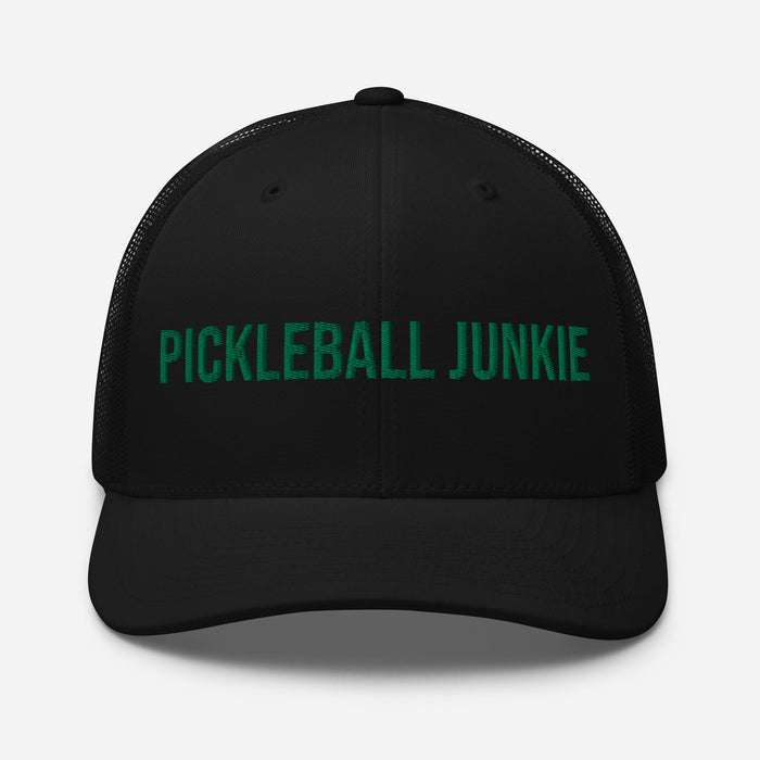 Pickleball Junkie Embroidered Trucker Cap Classic Six-Panel Mesh Back Hat