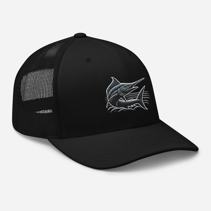 The Great Catch Embroidered Marlin Trucker Cap Fisherman Gift Fishing Gift Mens Hat Womens Hat