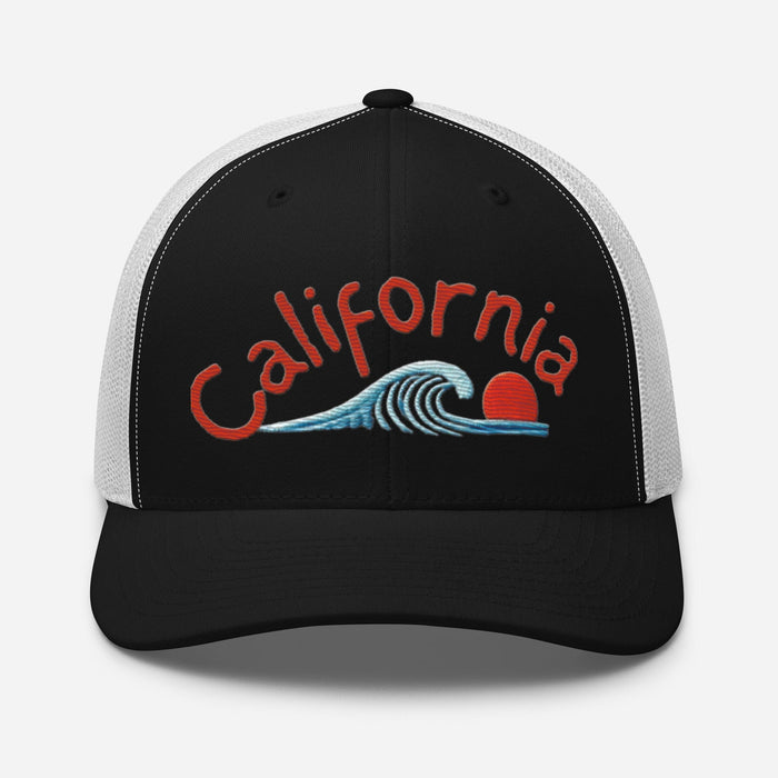 California Embroidered Mid Profile Mesh Back Trucker cap