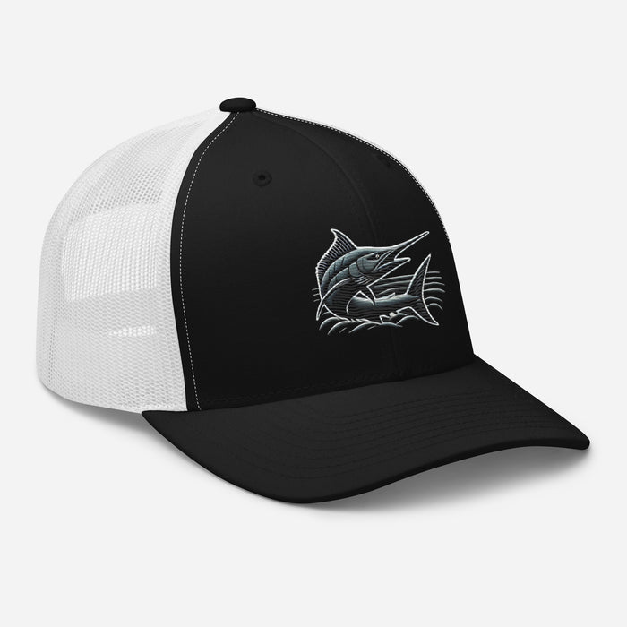 The Great Catch Embroidered Marlin Trucker Cap Fisherman Gift Fishing Gift Mens Hat Womens Hat