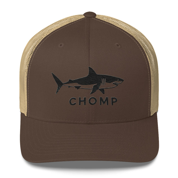 Embroidered Shark Mesh Back Trucker Cap