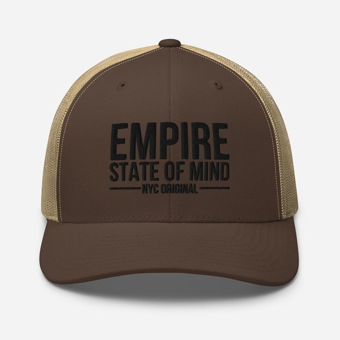 Empire State of Mind New York City  Embroidered Trucker Cap Classic Mesh-Back Hat NYC Gift Idea