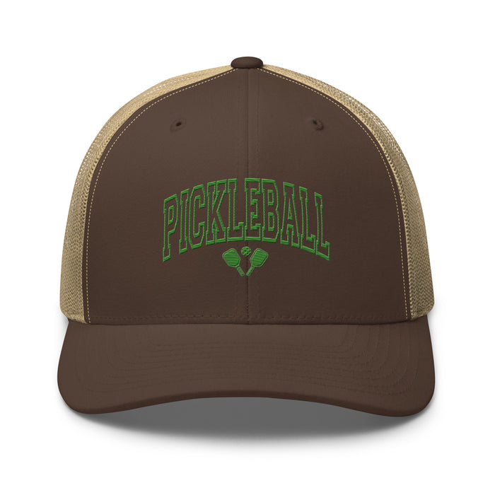 Pickleball Embroidered Trucker Cap Classic Six-Panel Mesh Back Hat Pickleball Hat Sports Hat Mens Hat Womens Hat