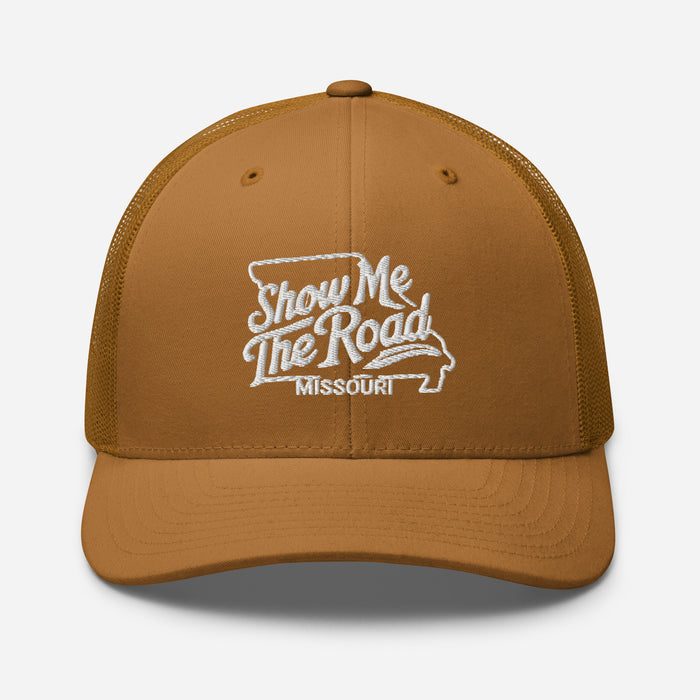 Show Me The Road Missouri Trucker Cap - Classic Mesh-Back Hat Missouri Hat Womens Hat Mens Hat Travel State Hat