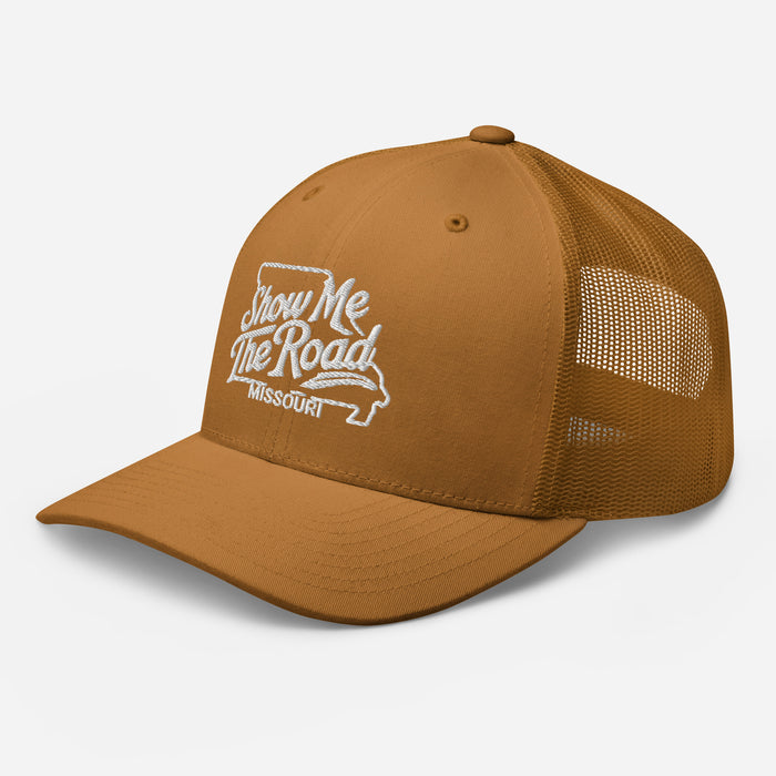 Show Me The Road Missouri Trucker Cap - Classic Mesh-Back Hat Missouri Hat Womens Hat Mens Hat Travel State Hat