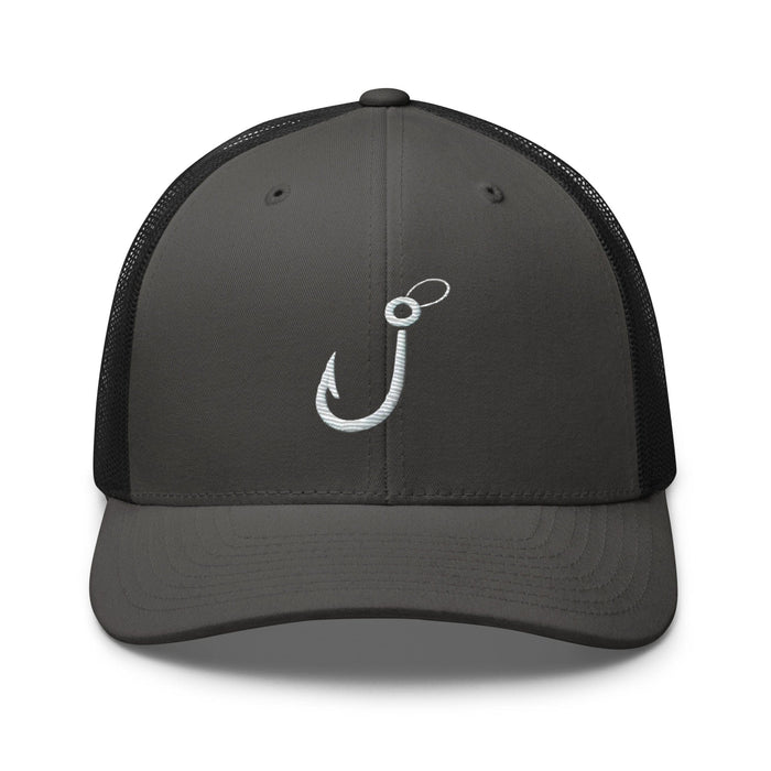 Embroidered Fishing Hook Grab Your Gear and Cast Away Trucker Cap Fishing Hat Fishing Gift