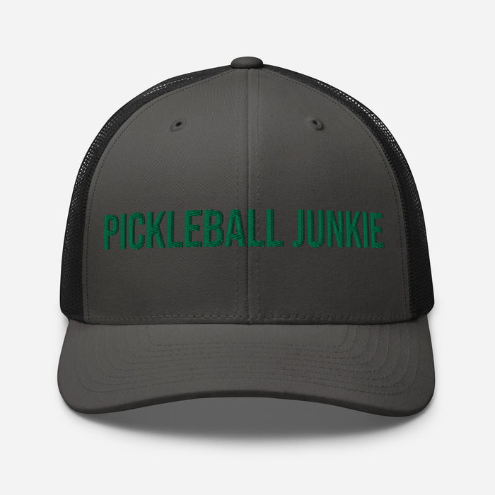 Pickleball Junkie Embroidered Trucker Cap Classic Six-Panel Mesh Back Hat