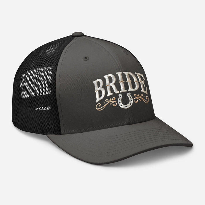 Embroidered Western-Inspired Bride Trucker Cap - Stylish and Comfortable Bridal Gift Great for any Bridal Occasion