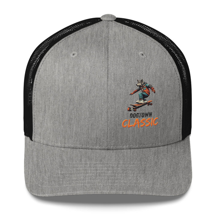 Dogtown Classic Wolf Skateboarding Premium Trucker Cap – Six-Panel Mesh Back