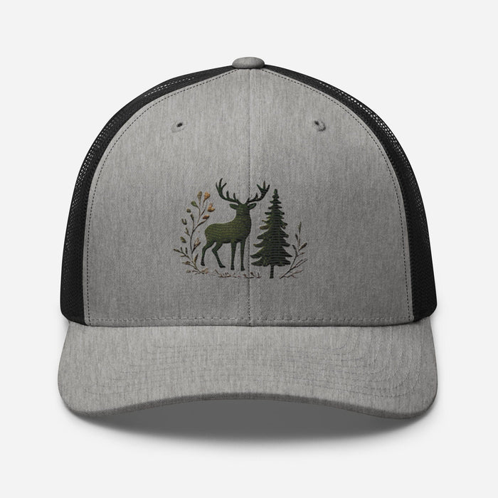 Embroidered Wildlife Deer Trucker Cap Nature Inspired Great Gift Idea Holiday Christmas Wildlife