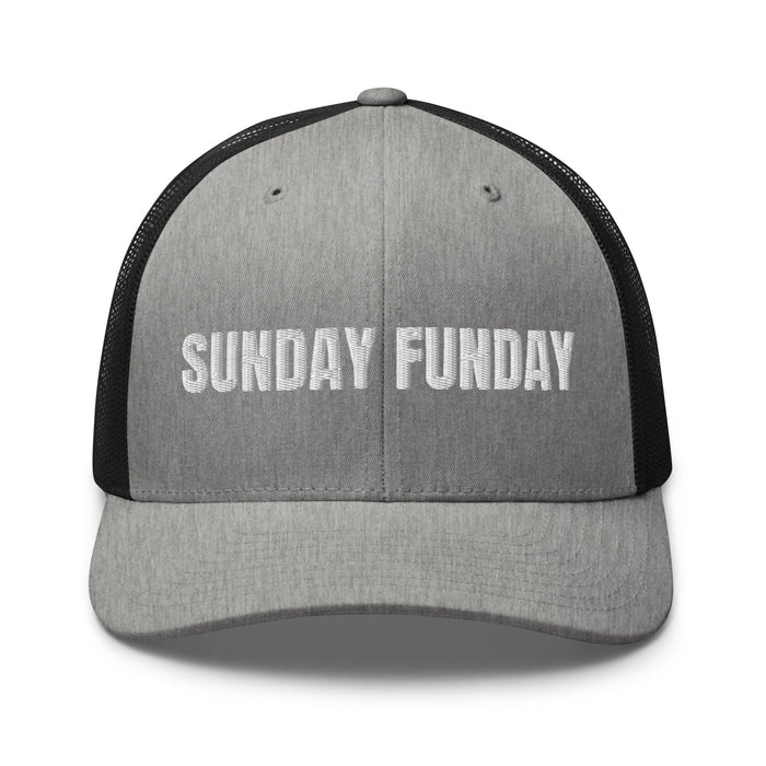 Sunday Funday Embroidered Trucker Cap Classic Six-Panel Mesh Back Hat Party Football Sports Hat