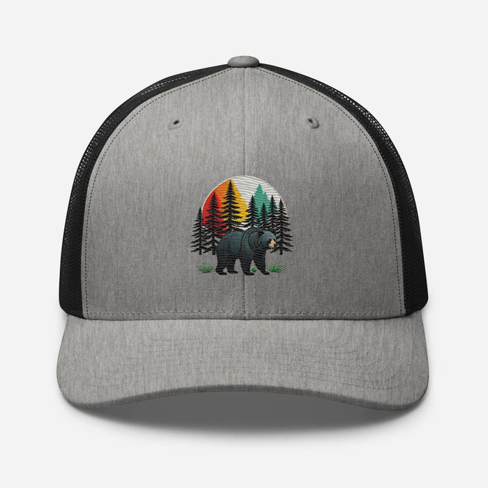 Forest Guardian Black Bear Trucker Cap Adjustable Mesh Back, Mid-Profile Design Great Gift Idea Womens Hat Mens Hat