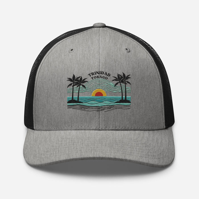 Trinidad and Tobago Island Paradise Trucker Cap – Stylish Mesh Back Hat Womens Hat Mens Hat