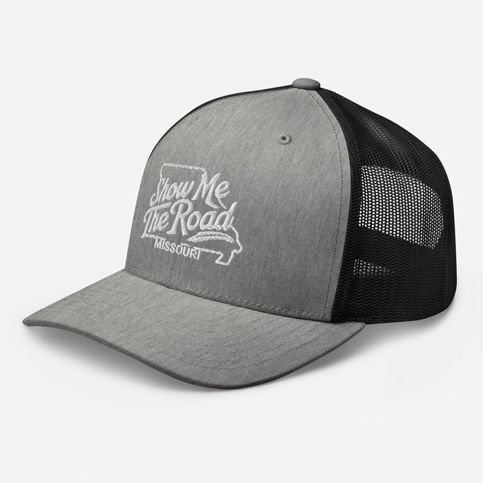 Show Me The Road Missouri Trucker Cap - Classic Mesh-Back Hat Missouri Hat Womens Hat Mens Hat Travel State Hat