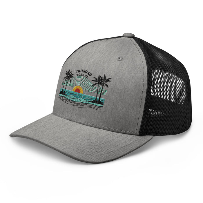 Trinidad and Tobago Island Paradise Trucker Cap – Stylish Mesh Back Hat Womens Hat Mens Hat