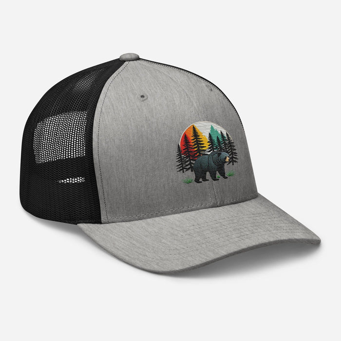 Forest Guardian Black Bear Trucker Cap Adjustable Mesh Back, Mid-Profile Design Great Gift Idea Womens Hat Mens Hat