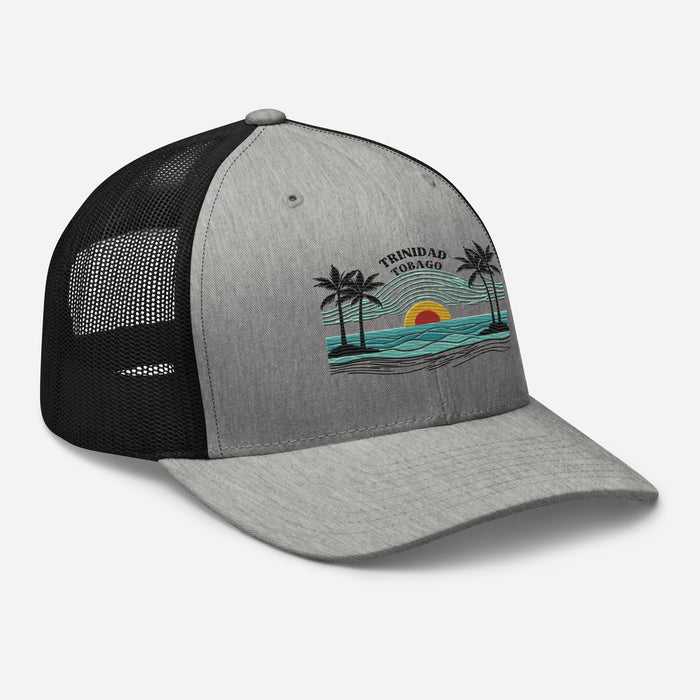 Trinidad and Tobago Island Paradise Trucker Cap – Stylish Mesh Back Hat Womens Hat Mens Hat