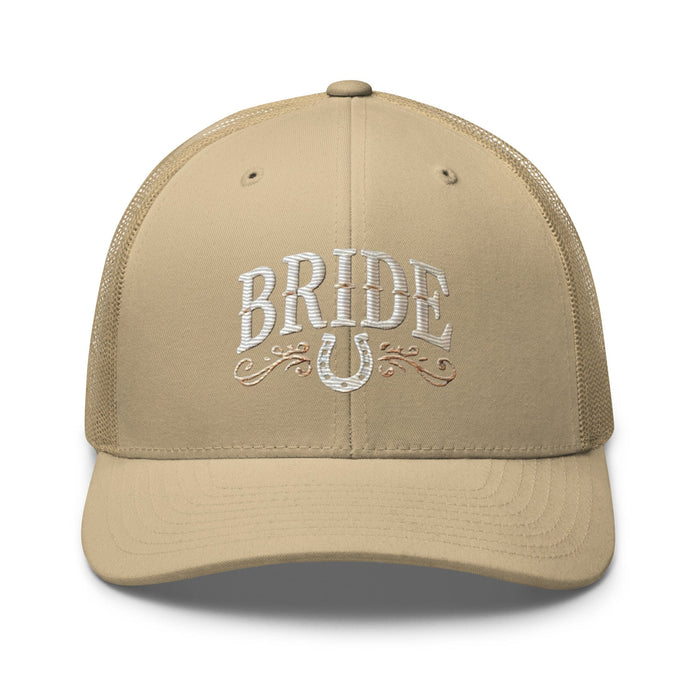 Embroidered Western-Inspired Bride Trucker Cap - Stylish and Comfortable Bridal Gift Great for any Bridal Occasion