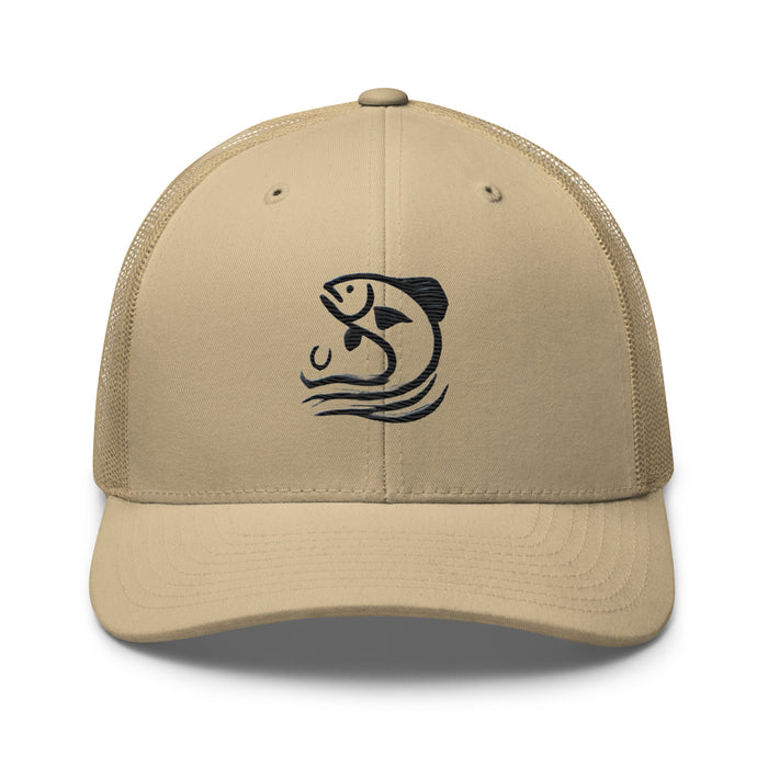 Cast Away Embroidered Minimalist Fishing Trucker Hat Stylish Casual Everyday Hat Fishing Gift Fish Graphic