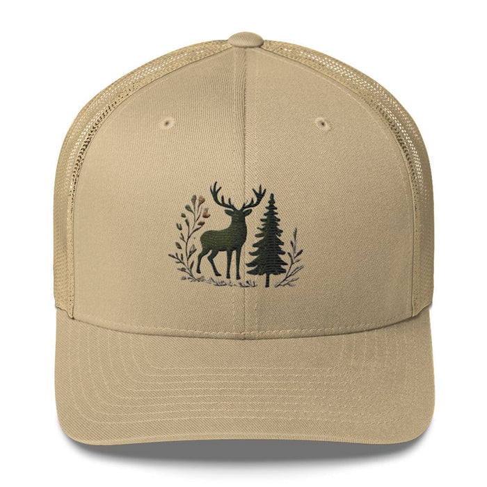 Embroidered Wildlife Deer Trucker Cap Nature Inspired Great Gift Idea Holiday Christmas Wildlife