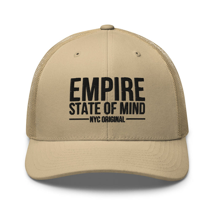 Empire State of Mind New York City  Embroidered Trucker Cap Classic Mesh-Back Hat NYC Gift Idea