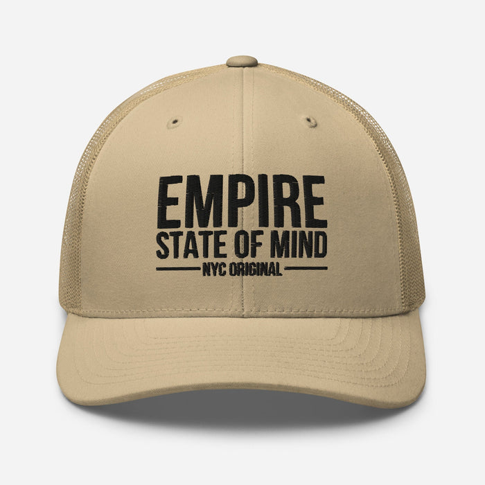 Empire State of Mind New York City  Embroidered Trucker Cap Classic Mesh-Back Hat NYC Gift Idea