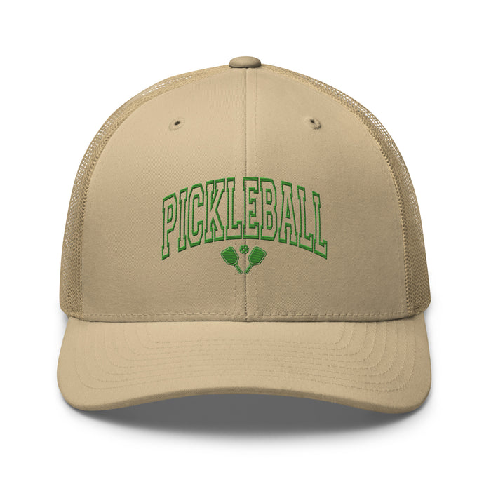 Pickleball Embroidered Trucker Cap Classic Six-Panel Mesh Back Hat Pickleball Hat Sports Hat Mens Hat Womens Hat