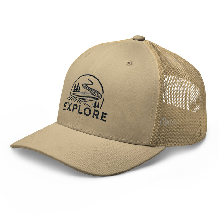 Get Out and Explore More Embroidered Great Outdoors Trucker Cap Camping Hiking Wildlife Adventure