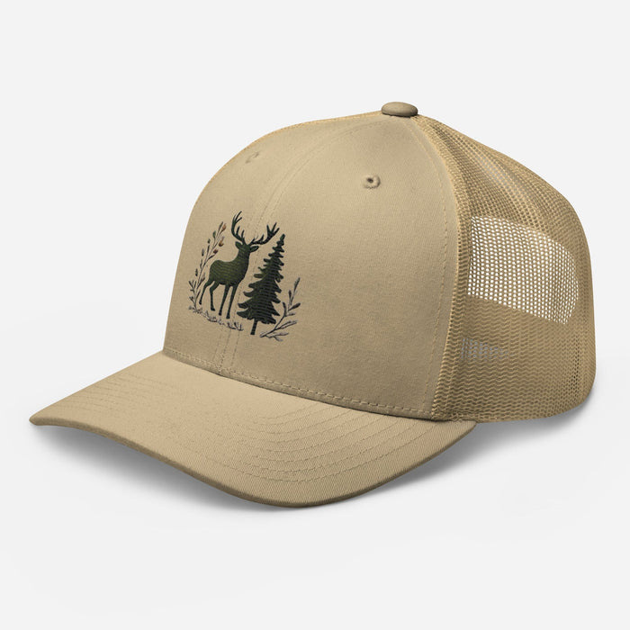 Embroidered Wildlife Deer Trucker Cap Nature Inspired Great Gift Idea Holiday Christmas Wildlife