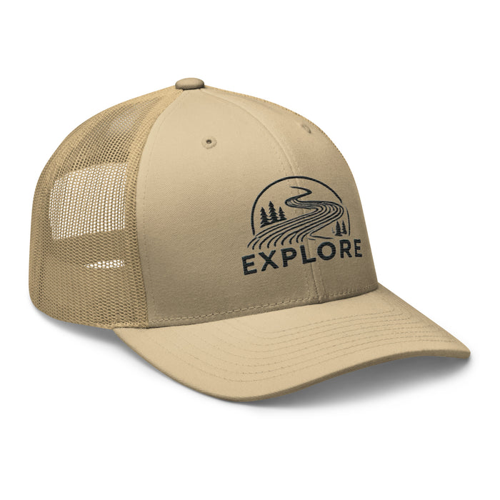 Get Out and Explore More Embroidered Great Outdoors Trucker Cap Camping Hiking Wildlife Adventure