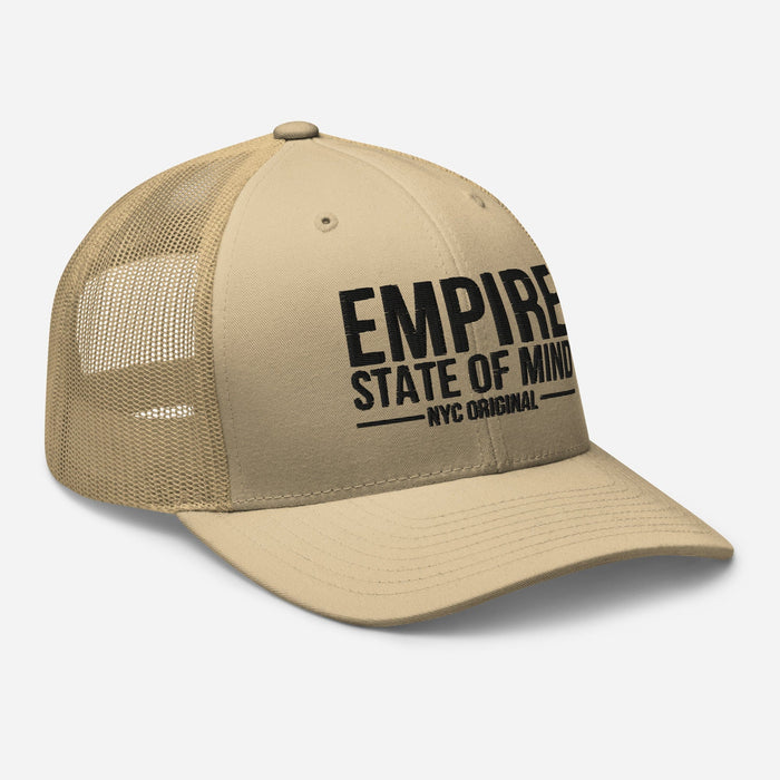 Empire State of Mind New York City  Embroidered Trucker Cap Classic Mesh-Back Hat NYC Gift Idea