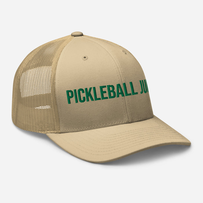 Pickleball Junkie Embroidered Trucker Cap Classic Six-Panel Mesh Back Hat