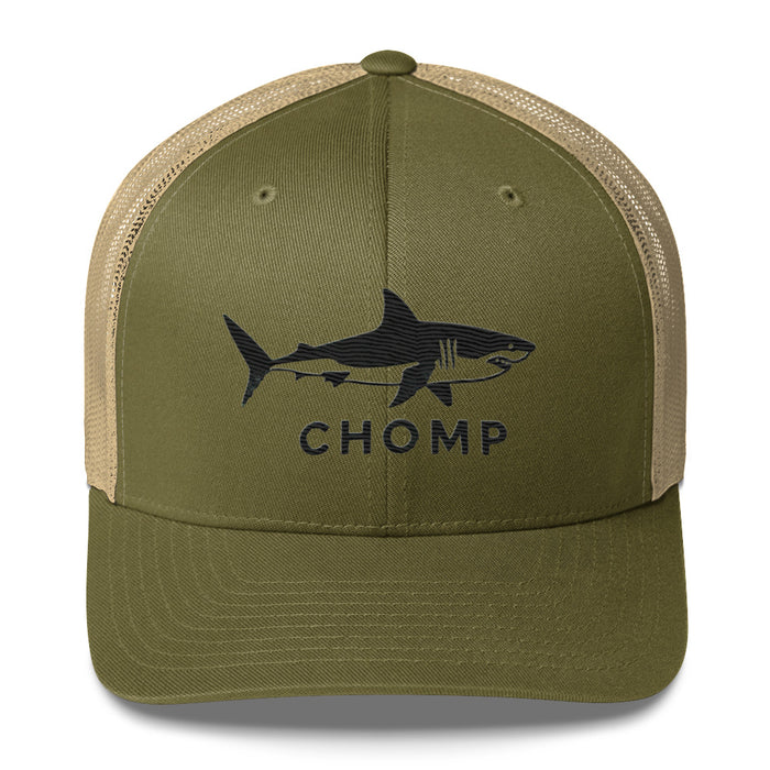 Embroidered Shark Mesh Back Trucker Cap