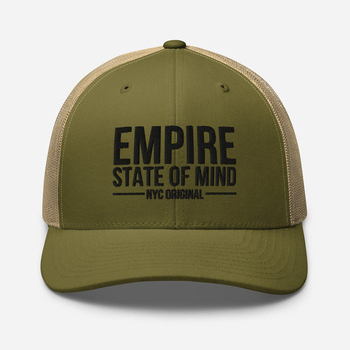 Empire State of Mind New York City  Embroidered Trucker Cap Classic Mesh-Back Hat NYC Gift Idea