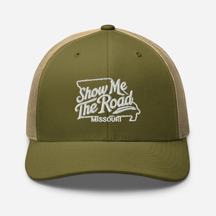 Show Me The Road Missouri Trucker Cap - Classic Mesh-Back Hat Missouri Hat Womens Hat Mens Hat Travel State Hat