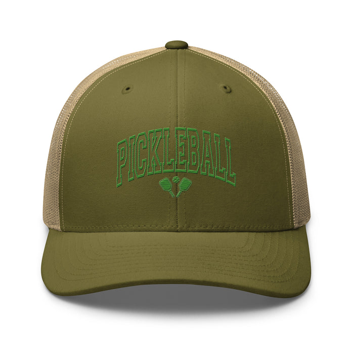 Pickleball Embroidered Trucker Cap Classic Six-Panel Mesh Back Hat Pickleball Hat Sports Hat Mens Hat Womens Hat