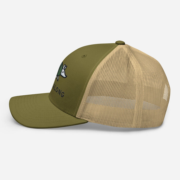 Embroidered Armadillo Rollin' Along Trucker Cap, Mesh Back Adjustable Hat Great Gift Idea