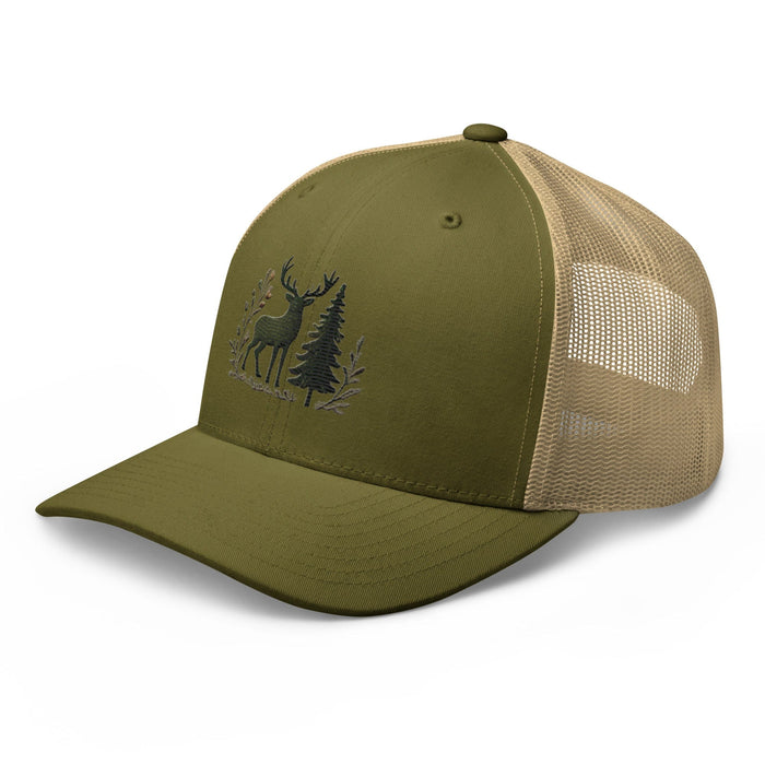 Embroidered Wildlife Deer Trucker Cap Nature Inspired Great Gift Idea Holiday Christmas Wildlife