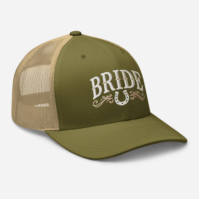 Embroidered Western-Inspired Bride Trucker Cap - Stylish and Comfortable Bridal Gift Great for any Bridal Occasion