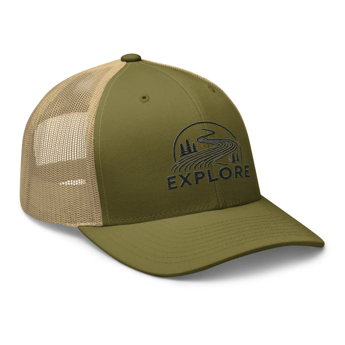 Get Out and Explore More Embroidered Great Outdoors Trucker Cap Camping Hiking Wildlife Adventure