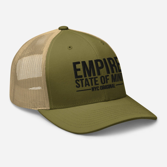 Empire State of Mind New York City  Embroidered Trucker Cap Classic Mesh-Back Hat NYC Gift Idea