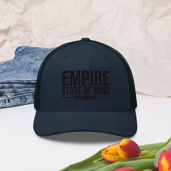 Empire State of Mind New York City  Embroidered Trucker Cap Classic Mesh-Back Hat NYC Gift Idea