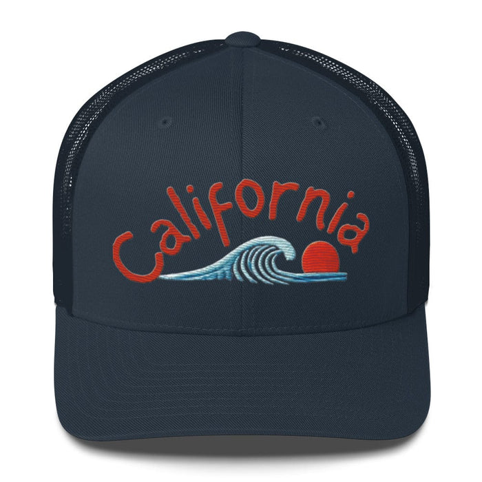 California Embroidered Mid Profile Mesh Back Trucker cap