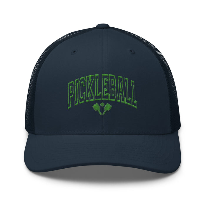 Pickleball Embroidered Trucker Cap Classic Six-Panel Mesh Back Hat Pickleball Hat Sports Hat Mens Hat Womens Hat