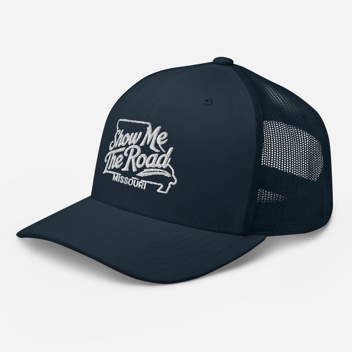 Show Me The Road Missouri Trucker Cap - Classic Mesh-Back Hat Missouri Hat Womens Hat Mens Hat Travel State Hat