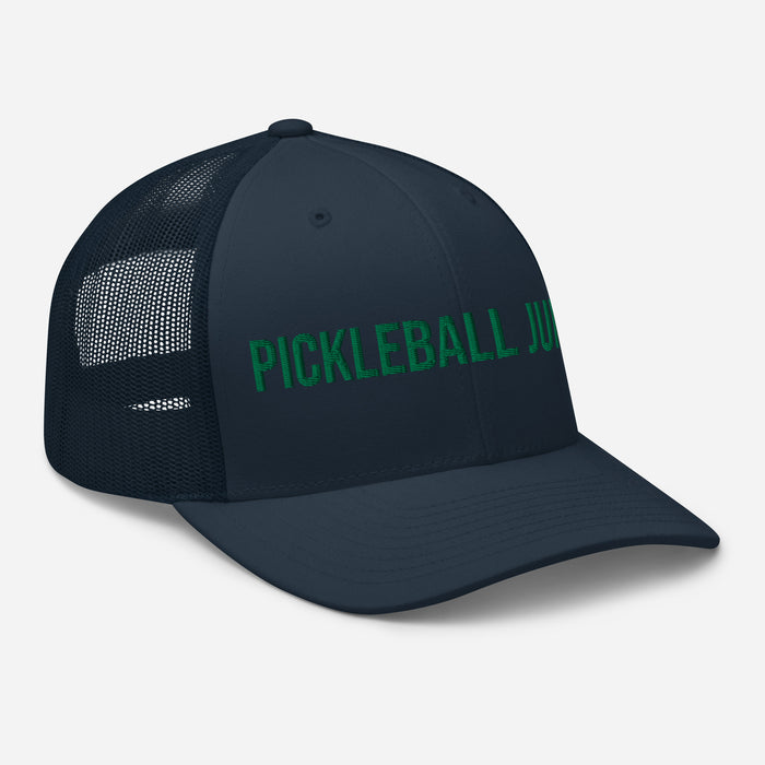 Pickleball Junkie Embroidered Trucker Cap Classic Six-Panel Mesh Back Hat