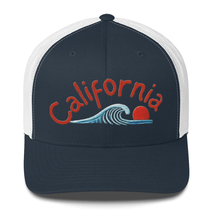 California Embroidered Mid Profile Mesh Back Trucker cap