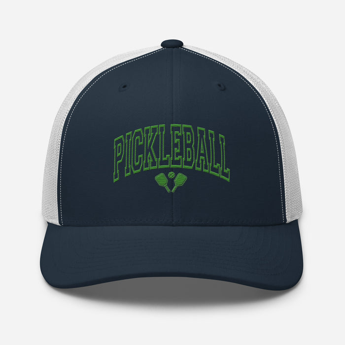 Pickleball Embroidered Trucker Cap Classic Six-Panel Mesh Back Hat Pickleball Hat Sports Hat Mens Hat Womens Hat