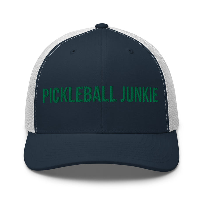 Pickleball Junkie Embroidered Trucker Cap Classic Six-Panel Mesh Back Hat